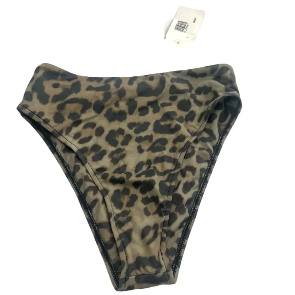 NWT Frankie's Bikinis Juju Bikini Bottom Leopard SZ. XS